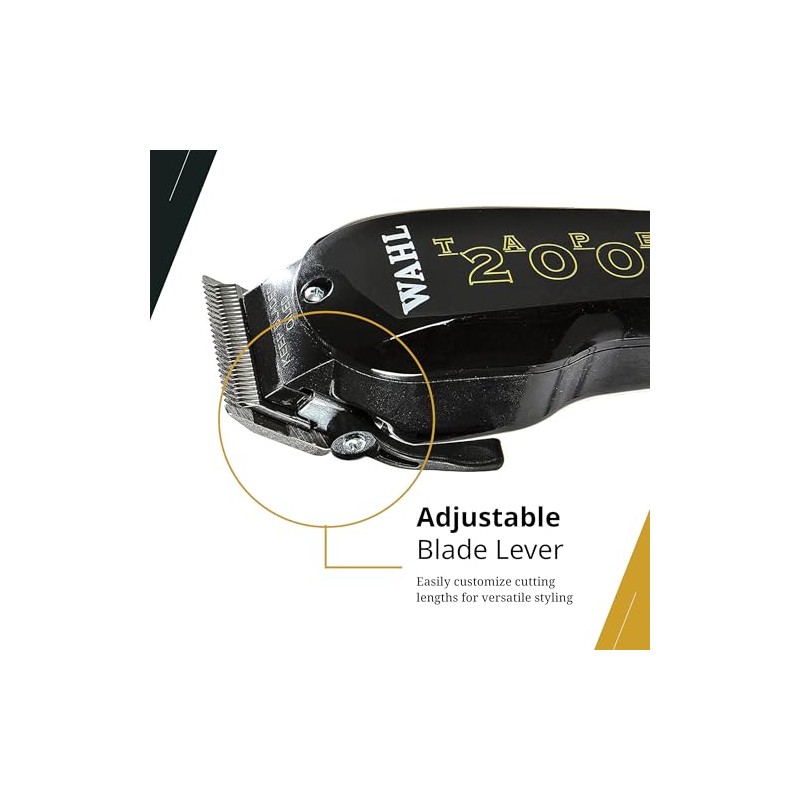 Wahl Professional Taper 2000 Adjustable Cut Clipper #8472-850 – Black