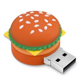 BORLTER CLAMP 128GB USB Flash Drive Hamburger Shape, BORLTER CLAMP Novelty Memory Stick USB Drive Thumb Drive Gifts for External Data Storage
