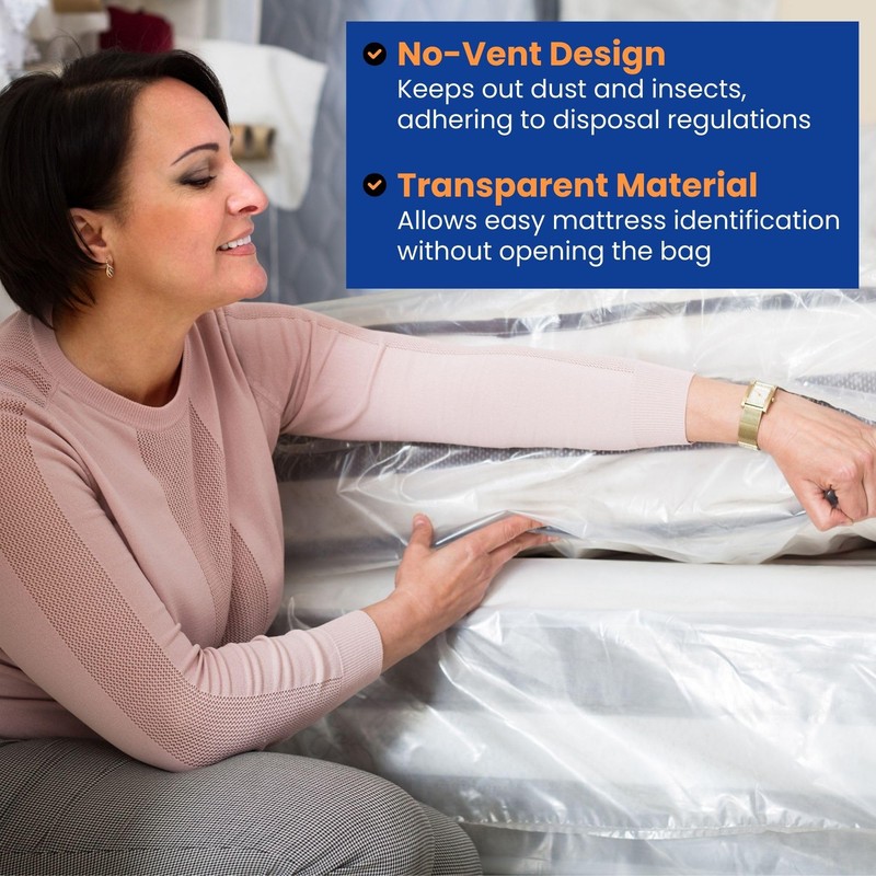 VICMORE Full Size Heavy-Duty Plastic Mattress Bag for Moving &