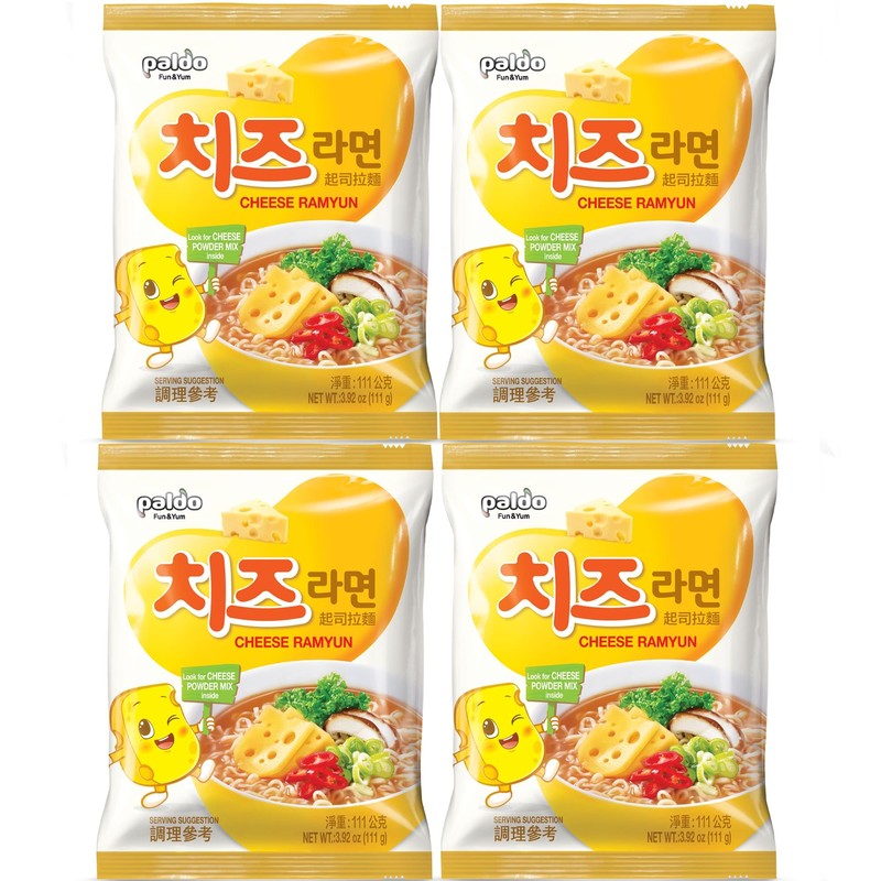 Paldo Cheese Fromage Ramyun Noodle 3.92 Oz (Pack of 4)