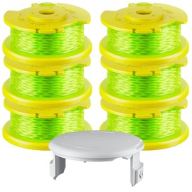 Kousika 7Pack .080" String Pre-Wound Spool Compatible with Hart Auto-Feed String Trimmer Cordless Trimmers and Cover Cap Replacement Part (6 Spools, 1 Cap)