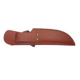 TOURBON 8" Fixed Blade Knife Sheath Belt Loop Case Hunting Holster Carrying Knives Leather Scabbard Pouch Bag