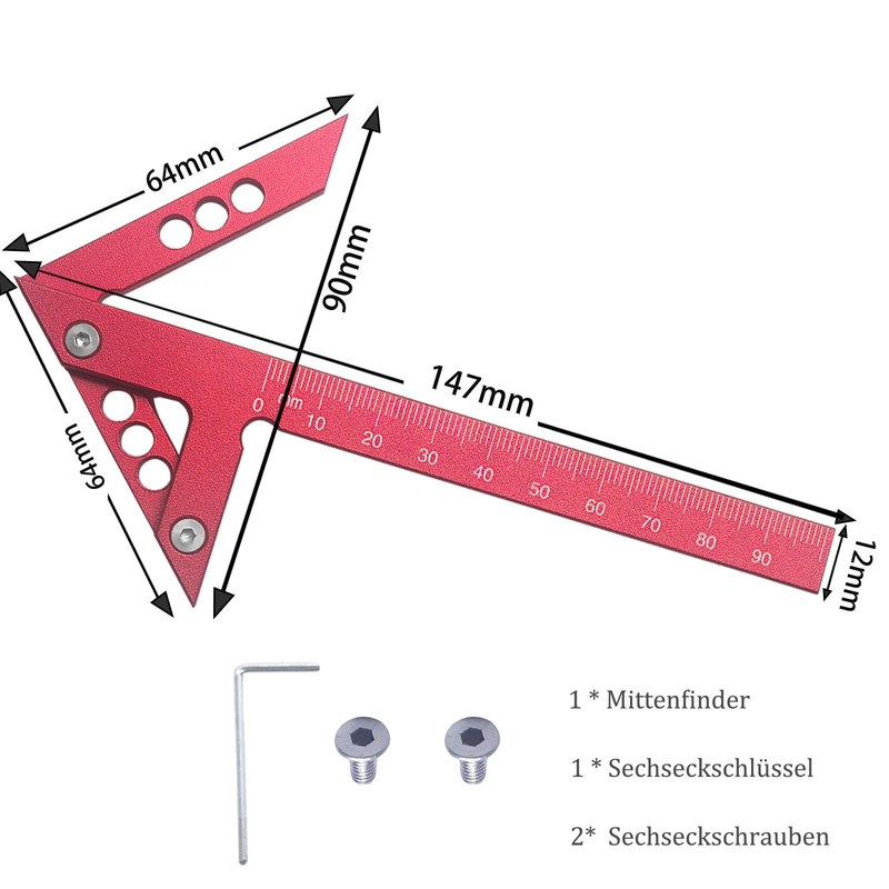 Centre Finder, Accurate Centring Angle, 90 Degree, 45 Degree Angle,