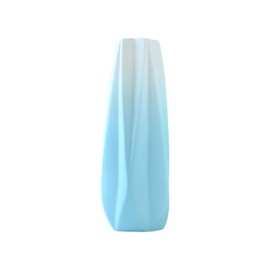 8in Ceramic Vase, Gradient Blue Vase Modern Home Decoration Fresh Flowers Dry Flowers Green Plants Vase Simple and Fashionable Suitable for Desktop Bedroom Living Room (Gradient Blue A)