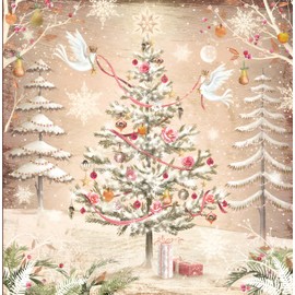 Noel Tatt Charity Christmas Cards Pack of 10 - Charity Christmas Cards with 2 Artistic Forest Christmas Tree Designs - Eco-Friendly Xmas Cards Multipack with Envelopes