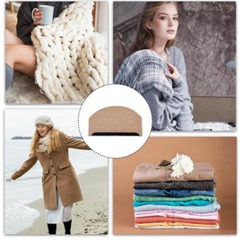 Sweater Comb & Fabric Shaver - 2 Pcs Wooden Cashmere Comb Pill Remover, Manual Pilling Remover for Clothes with Pouch, Lint Brush Tool for Knitwear Woolens Coats