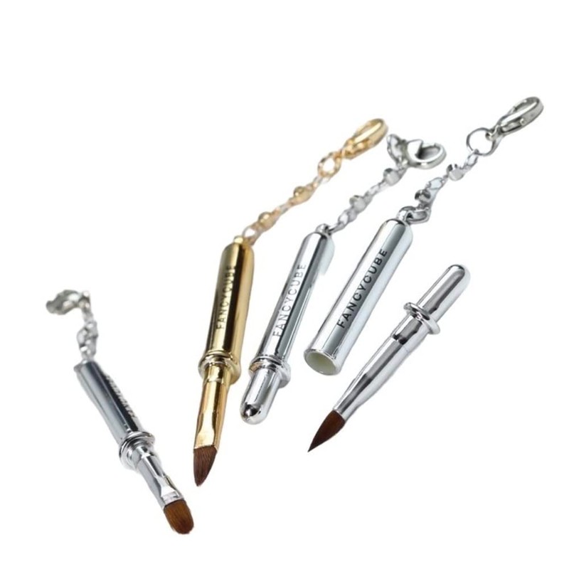 [Fancy Cube] Lip/Eyeliner Brush (Package / Accessory Chain Attached) (Gold)