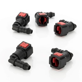 Fuel Line Quick Release Connector Hose Coupling 6.3 x 8 mm Pack of 5