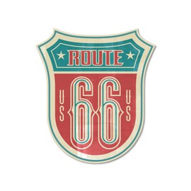 Sticker Pack Route 66 Old Fashioned Large