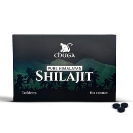 Chuga Pure Himalayan Shilajit Tablets for Men & Women | Chuga Shilajit | Organic | Harvested 16,000 Feet | Lab Tested in USA, 75+ Fulvic Acid, Grade A, Immune Booster, Shilajit Tablets (2 Pack)