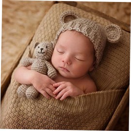 Gatuida Newborn Girl Hats Infant Photo Props Newborn Doll Hat Newborn Photography Props Newborn Photo Props Infant Suit Newborn Bonnet Bonnets for Babies to Weave Baby Knitted Hat
