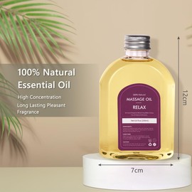 LOPHE Massage Oil, Natural Premium Warming Body Massage Oil, Aromatic Massage Oil for Massage Therapy Moisturizing Body Oil for Men and Women - Balance and Relax Your Mind (200 ml)