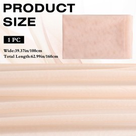 CABODYALS 1.6M Champagne Netting Mesh Fabric Polyester Breathable Mosquito Net Fabric Soft Voile Solid Sheer Tulle Fabric by The Yard for Sewing Making Craft Clothes Dresses Costume Diy Supply