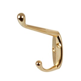 Hat & Coat Hook Brass Plate (Bulk Pack of 25, equivalent to £0.79 each) (Product Code: 43091 T5058)