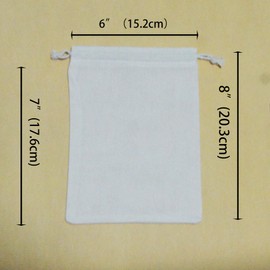 Meilemeile 50pcs Cotton Fabric Drawstring Bags Muslin Bags 6 * 8 In Gifts Packaging Atural Color Burlap Gifts Goody Bags For Adults Dust Bag Cloth Shoe Bags