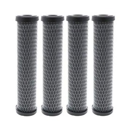 IPW Industries Inc. 5 Micron 2.5" x 10" Whole House CTO Carbon Sediment Water Filter Replacement Cartridge Compatible with Dupont WFPFC8002, WFPFC9001, FXWTC, SCWH-5, WHEF-WHWC, WHCF-WHWC; 4 pack