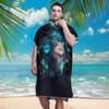senya Surf Poncho Towel Hooded Beach Towel, Ethnic Wolf with