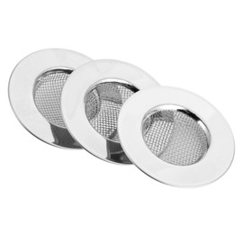 Tofficu 3pcs Stainless Steel Shower Drain Filters Durable Kitchen Bathroom Sink Strainers Easy to Clean Hair and Debris Catcher Resistant Drain Covers for Efficient Water Flow