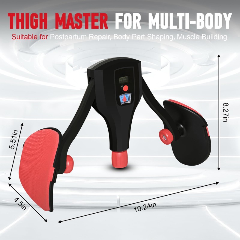 SUCFINAL Thigh Master 0-132 lbs Adjustable Resistance, Thigh Toner with