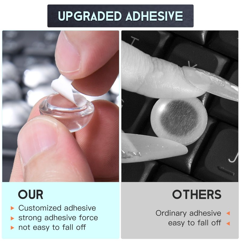 Keyboard Stickers for Long Nails - Clear Glass Long Nail