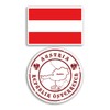 2 x 10cm Wide Austria Vinyl Stickers - Austrian Map