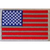 American Flag Reflective Patch - 3x2 inch. Embroidered Iron on