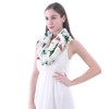 Lina & Lily Women's Loop Scarf with Christmas Pattern, White