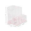 Home Basics Plastic Cosmetic Organizer with Rose Bottom | Separate