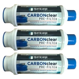 Hurricane Filters HF-CAR10000-01 - 10,000 Gallon Pre Filter for Filling Your Hot Tub, Spa & Pool, Pet Bath & More - HF-CAR10000-01 Fits 3/4" Garden Hose Pre Filter (3 Pack)