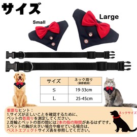 GOPATY Pet Bandana, Dog Cat Scarf, Formal Dog Tuxedo Bandana with Bow Tie and Tie, Easy to Put on and Take Off, Adjustable Size, Washable, Anniversary, Wedding (M)