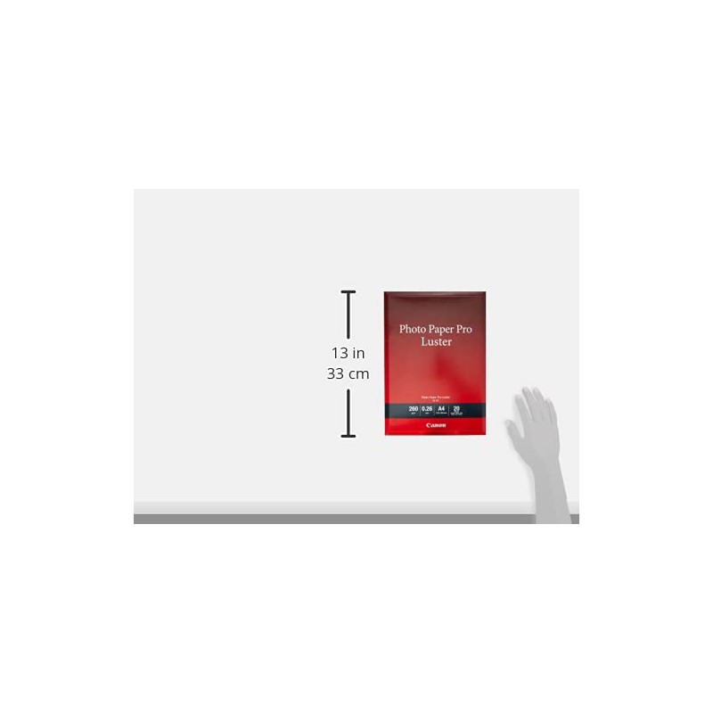 Canon A4 Pro Luster Photo Paper (Pack of 20), White
