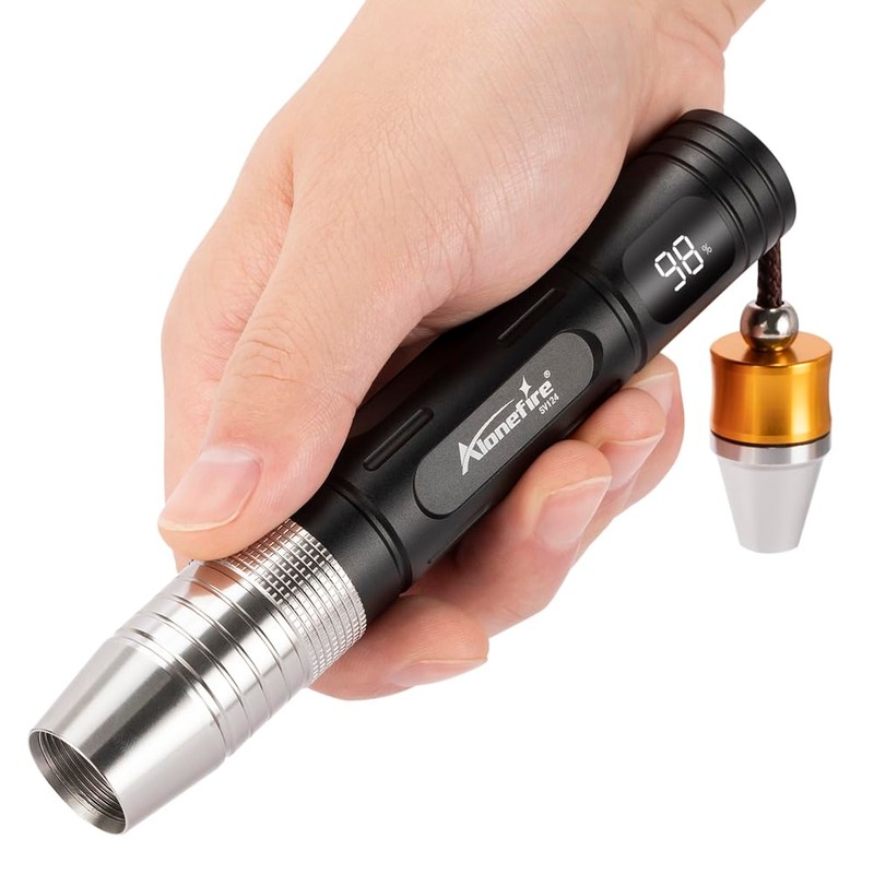 Alonefire SV124 EDC Flashlight Mini 365nm/395nm UV Blacklight, Yellow and