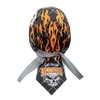 Capsmith Deluxe Eat Sleep Ride Skull Pinstripe Flames Headwrap Durag