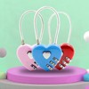 Heart-Shaped 3-Digit Dial Password Cable Lock for School, Library Lockers, and Drawers M10775 Black 4ea
