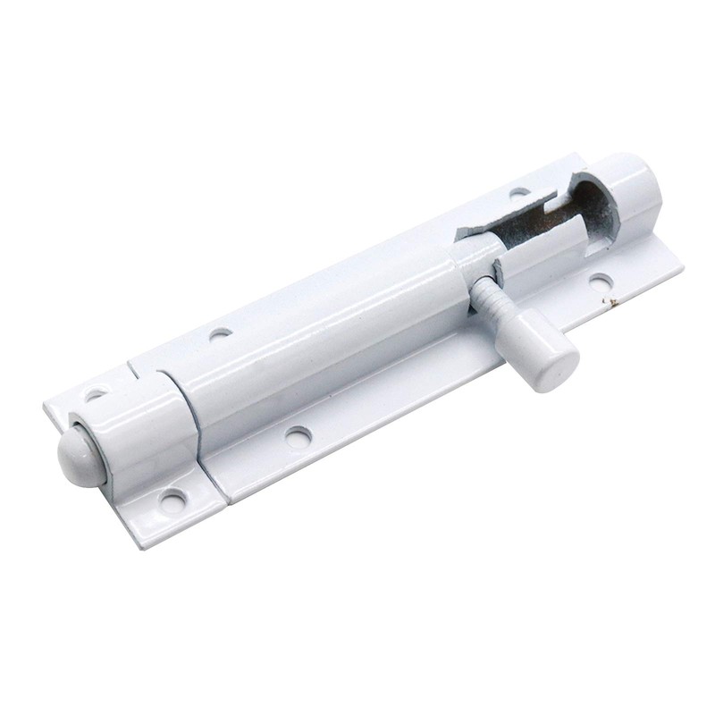 LC LICTOP White Aluminum Alloy Slide Bolt Latch Door Barrel