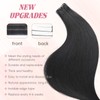 Eliysako Professional Invisible Tape hair human Hair Extensions #1 Jet