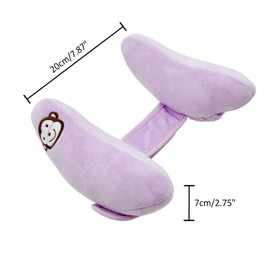 Baby Car Seat Head Neck Support,Adjustable Travel Pillow for Toddler,Portable Travel Pillow for Kids,U-Shape Travel Headrest Cushion,Baby Neck Pillows for Pushchair,Purple
