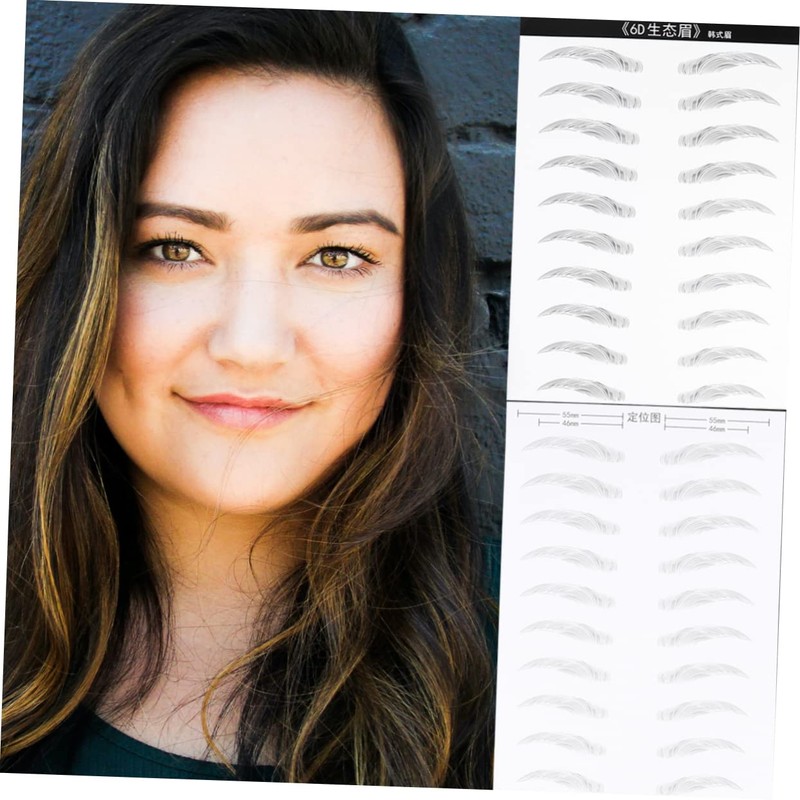 Beavorty 4sheets Eyebrow Stickers of Simulation Eyebrows for Women for