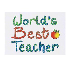 'World's Best Teacher' Temporary Tattoo - Water Resistant, Skin-Safe, Non-Toxic Transfer (TO00073753)