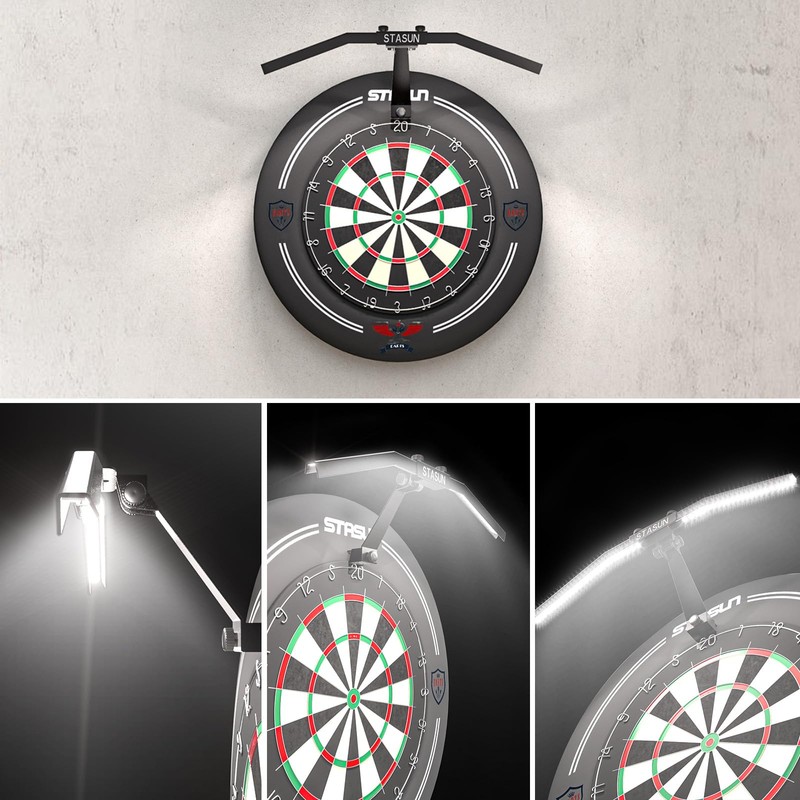STASUN LED Dartboard Light, Foldable TOR135 Dartboard Lighting System for