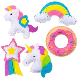 Littleduckling My First Sewing Kit for Kids Age 5 6 7 8 9 Beginner DIY Felt Sewing Craft Kit for Kids Colorful Crafting and Sewing Set Art Craft Kits Fun Learn to Sew Set Gifts for Girls Boys