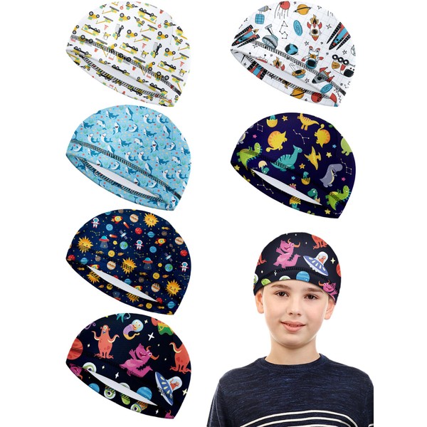 Geyoga 6 Pcs Skull Caps for Kid Youth Skull Cap