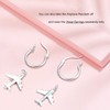 Airplane Earrings for Women Girls 925 Sterling Silver Dangle Drop