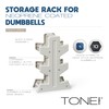 Tone Fitness 50 LB Neoprene Dumbbell Set with Storage Rack