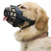 Dog Muzzle, Soft Rubber Safe Basket Breathable Muzzles Adjustable Straps