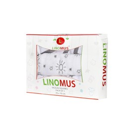Linomus Baby Muslin Pack of 3 (70 x 70 cm) - Soft, Absorbent & Breathable Muslin Squares 100% Pure Cotton Burp Cloths - Ideal to Clean, Wipe & Cover Newborns - Black & Grey Galaxy Theme