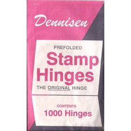 3 pkgs Dennisen Prefolded stamp hinges - 1000 per package - new