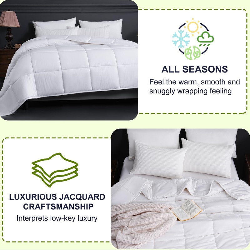 YOUR MOON Luxurious All Season Wool Comforter Twin Size 100%