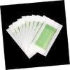 10 piezas Tiras de Cera Depilatoria Doble Cara Verde para