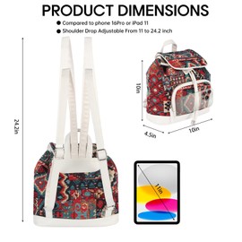 Lily queen Fashion Small Backpack Purse Lightweight Daypack Bag for Women Colorful